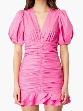 NWT Bardot The Amie dress candy pink sz lg
